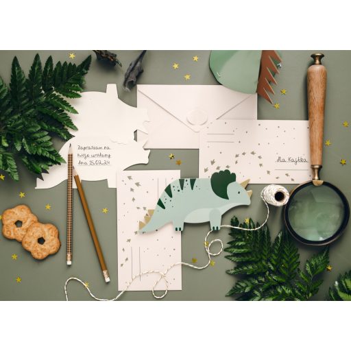 Party Deco Meghívók Triceratops