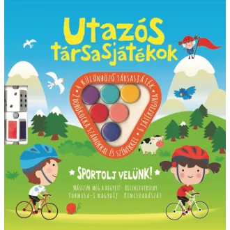 Napraforgó Társasjáték Utazós Társasjátékok Sportolj Velünk! könyv formátumú társasjáték 19x19,5 cm
