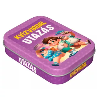 Kvízviadal Utazás ismeretterjesztő kártyajáték, földrajzi és kulturális kvíz gyerekeknek 40 kártyával