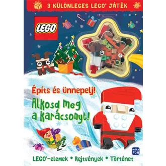 Móra LEGO Építs és Ünnepelj Alkosd Meg a Karácsonyt Foglalkoztatókönyv LEGO Elemekkel