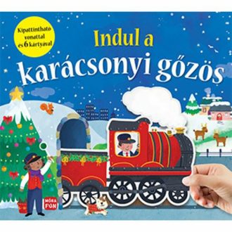   Móra Indul a karácsonyi gőzös - Kipattintható vonattal és 6 kártyával