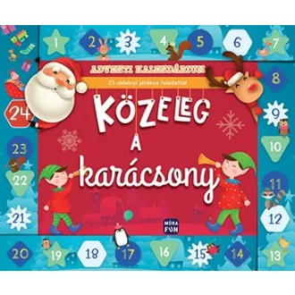Móra Közeleg a karácsony adventi kalendárium füzet napi színezőkkel