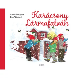 Móra Karácsony Lármafalván Astrid Lindgren vastag lapos mesekönyv babáknak