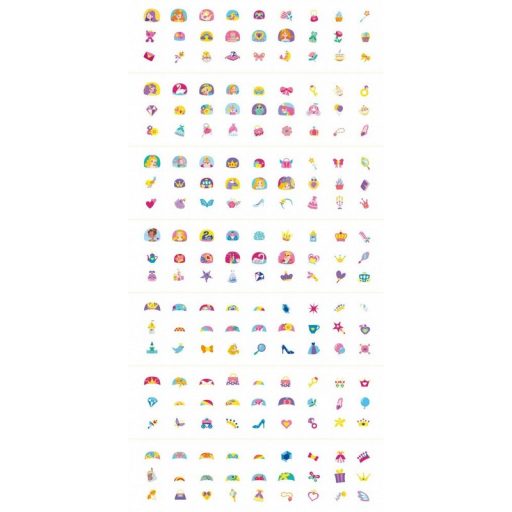 Avenir Tetováló és körömmatrica készlet, Hercegnők