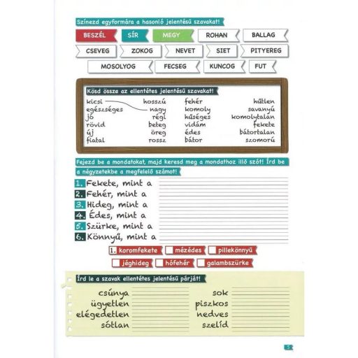 Napraforgó Tanoda - Gyakorlófeladatok másodikosoknak 2.