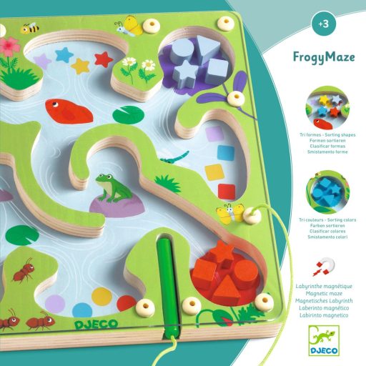 Íráselőkészítő, szortírozó - Mágneses labirintus - Froggy Maze - Djeco