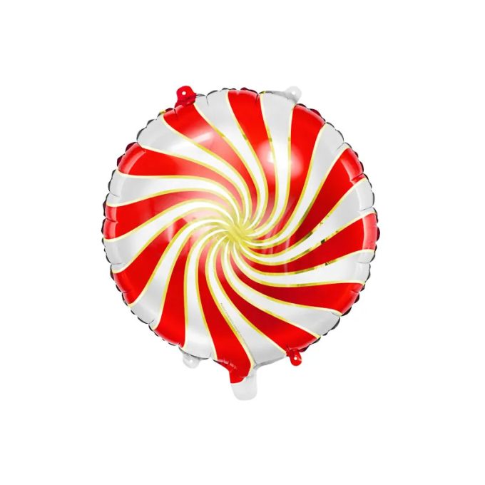 Cukorka fólia lufi, 35 cm, piros