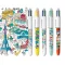 OMY x BIC Világvárosok mintás 4 színes golyóstoll készlet 5 db