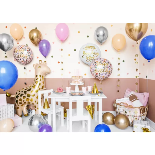 Party Deco Fólialufi Zsiráf színes
