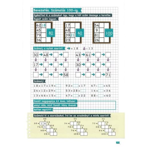 Napraforgó Tanoda - Gyakorlófeladatok harmadikosoknak 1.