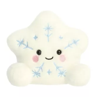 Palm Pals Glisten Snowflake fehér hópehely karácsonyi plüssfigura jégkék hímzéssel 13 cm
