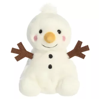 Palm Pals Twig Snowman hófehér hóember karácsonyi plüssfigura répaorral 13 cm