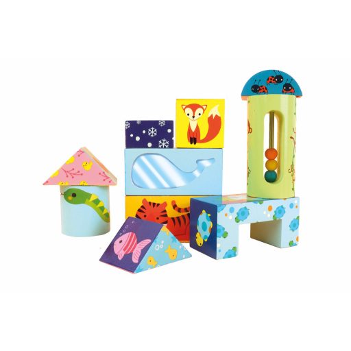 Auzou - Interaktív színes építőkockák