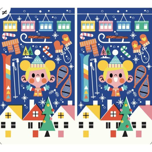 Auzou Letörölhető fejtörő feladatkártyák, Karácsony