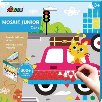 Avenir Kids Create My First Story Book Cars autós mozaikkép készítő készlet 600 habszivacs matricával