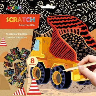 Avenir Kids Scratch Construction 8 darabos építkezés karckép készlet