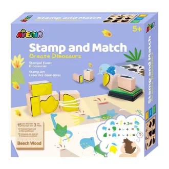 Avenir Kids Stamp and Match Dinosaurs dinós nyomda készlet képekkel
