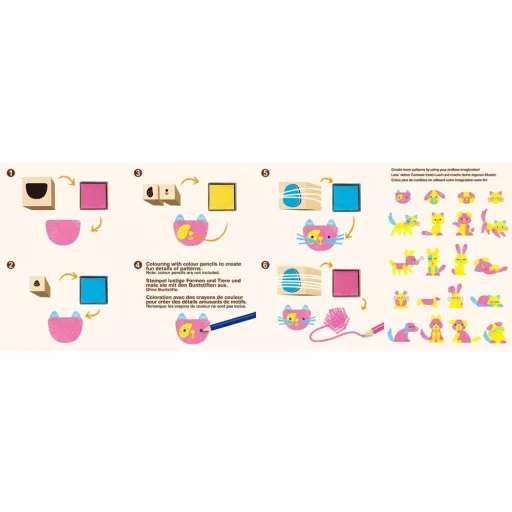 Avenir Kids Stamp and Match Pets háziállatok nyomda készlet képekkel