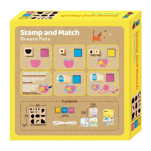 Avenir Kids Stamp and Match Pets háziállatok nyomda készlet képekkel