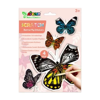 Avenir Kids Natural Creation Scratch Stickers Butterflies pillangós karckép matricakészlet