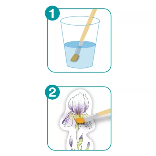 Avenir Vízzel festő kreatív könyvjelző készlet - Virágok
