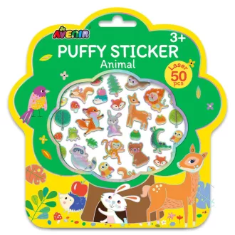 Avenir Kids 3D Puffy Stickers Animals 50 darabos fényes állatos pufi matricakészlet