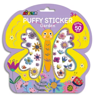 Avenir Kids 3D Puffy Stickers Magical Garden 50 darabos csillogós pufi matricakészlet