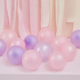 Ginger Ray Mix It Up pasztell rózsaszín és orgonalila mini latex luficsomag