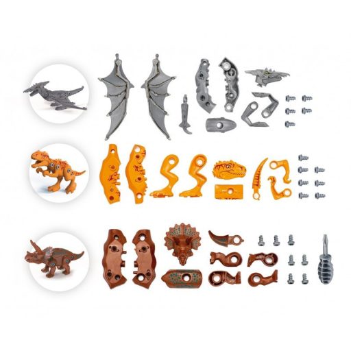 Buki Dinoszaurusz építő készlet, 3 modell