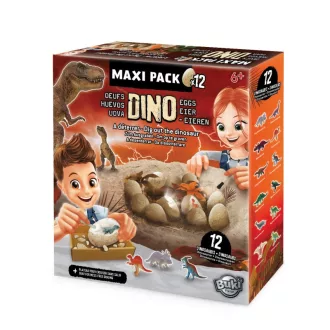   Buki Mega dino felfedező készlet 12 db meglepetés tojással