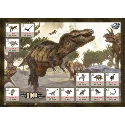 Buki Mega dino felfedező készlet 12 db meglepetés tojással