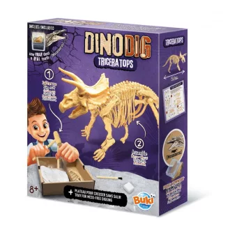 Buki Dínó csontváz felfedező készlet - Triceratops