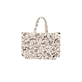 OMY Pop Maxi pamut vászon bevásárlótáska és családi pakolós táska 40x40x16 cm