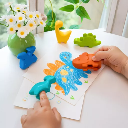 Haku Yoka Ujjra Húzható Marokkréta Készlet Dinoszauruszok 6 darabos méhviaszos zsírkréta