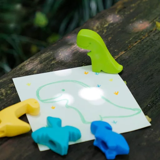 Haku Yoka Ujjra Húzható Marokkréta Készlet Dinoszauruszok 6 darabos méhviaszos zsírkréta