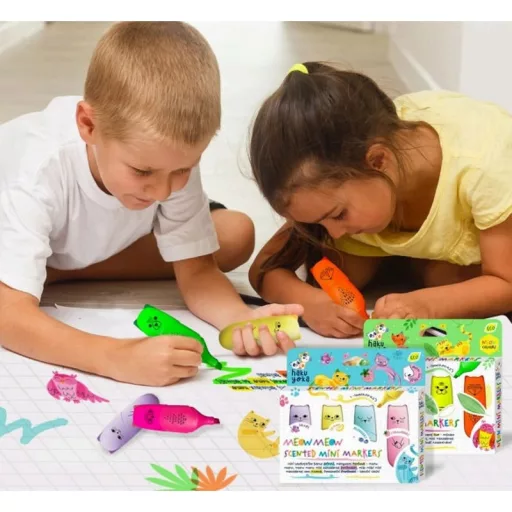 Haku Yoka Neon Filctoll Készlet Állatok 4 darabos vastag neon filctollak