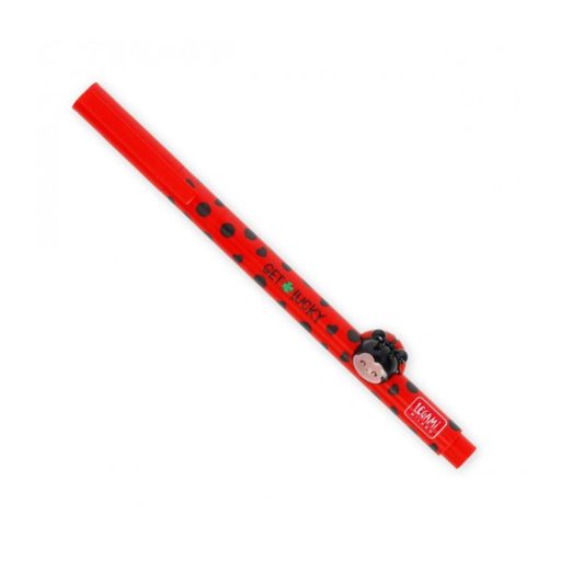 Legami zselés toll, katica figurával, piros tintával, Lovely Friends