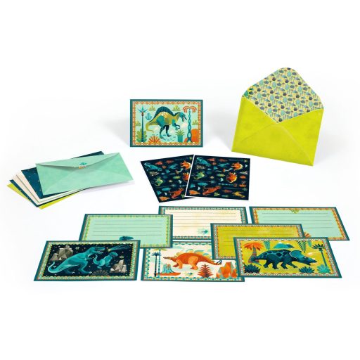 Djeco Meghívó készlet - Dínó parti