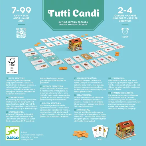 Cuki bolt - Tutti Candi társasjáték gyerekeknek, játékos számolás és stratégia édességekkel