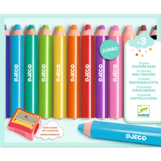 Djeco Vastag viaszceruza - 12 szín