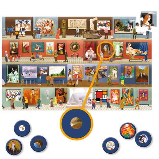 A múzeumban 500 darabos megfigyeltető puzzle mesterművekkel, művészettörténeti kirakó gyerekeknek