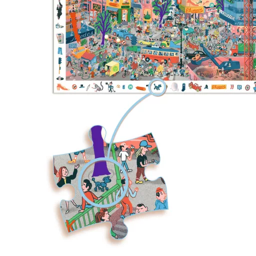 Djeco Megfigyeltető puzzle - A város, 200 db-os