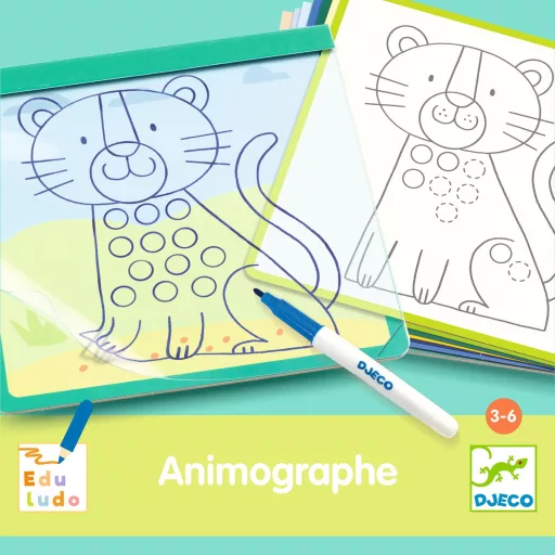 Djeco Állatmintás vonalvezető - Eduludo Animographe