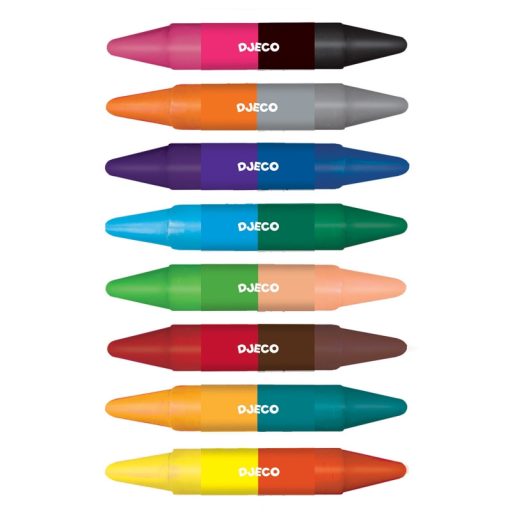 Djeco 8 duplavégű zsírkréta