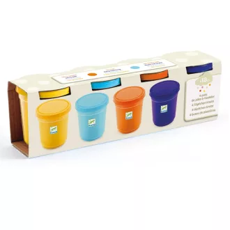 Djeco Gyurma - Pillegyurma - 4 tubs of play dough Plain four