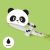 Legami Zselés toll, radírozható, panda, fekete betét