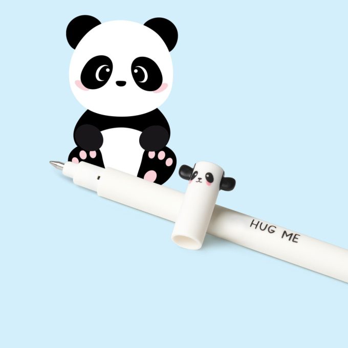 Legami zselés toll, radírozható, panda, fekete betét