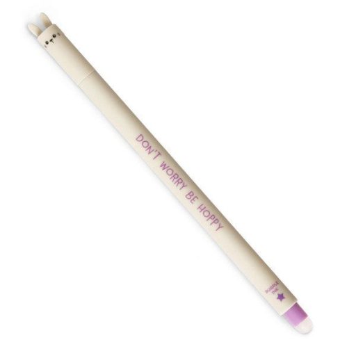 Legami Zselés toll, radírozható, nyuszi, lila betét