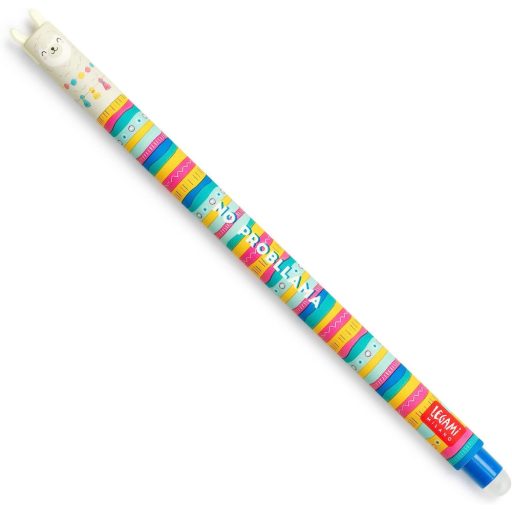 Legami Zselés toll, radírozható, láma, kék betét