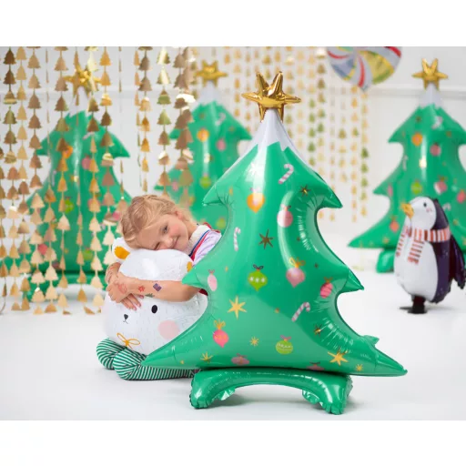 PartyDeco Álló fólia lufi karácsonyfa